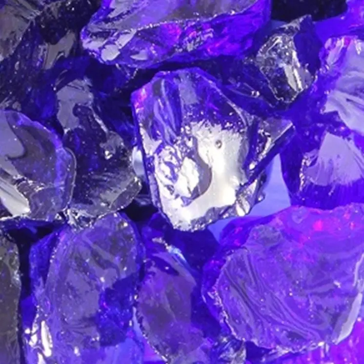Cobalt Round Reflective Fire Pit Glass