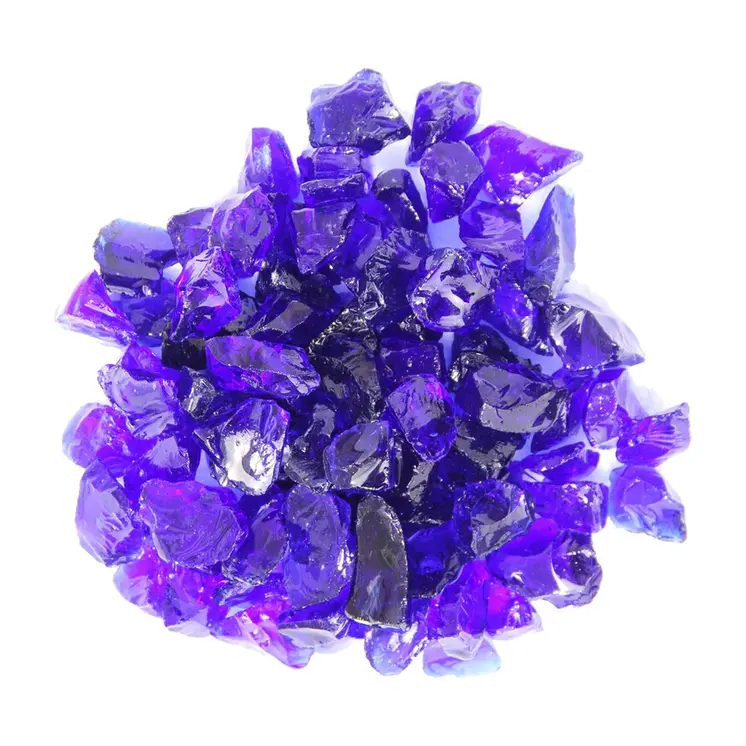 Cobalt Round Reflective Fire Pit Glass