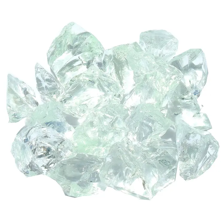 Clear Round Reflective Fire Pit Glass