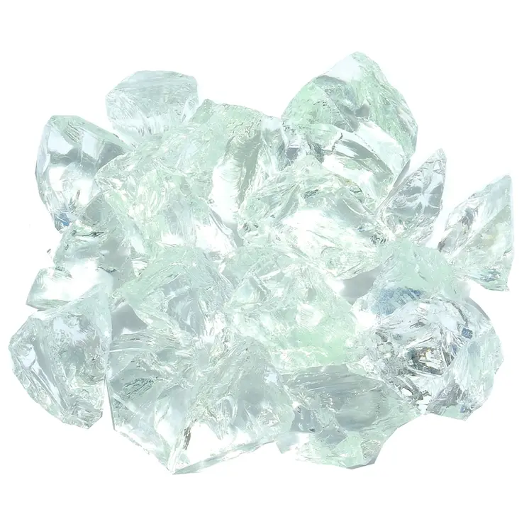 Clear Round Reflective Fire Pit Glass