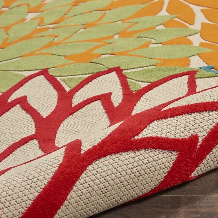 3' X 5' Green And Ivory Indoor Outdoor Area Rug