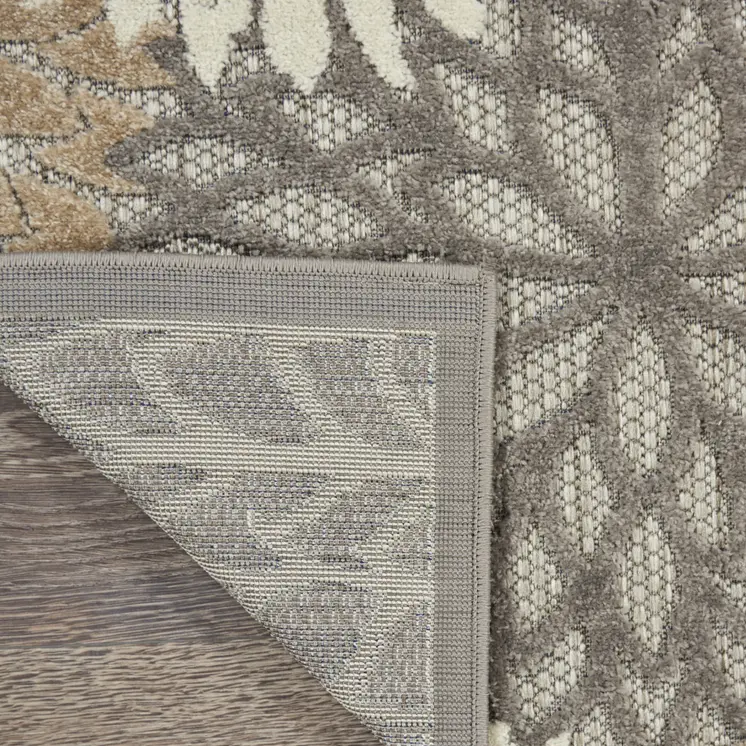 3' X 5' Gray And Ivory Indoor Outdoor Area Rug