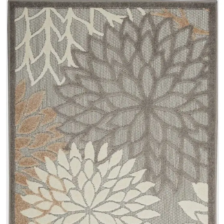 3' X 5' Gray And Ivory Indoor Outdoor Area Rug