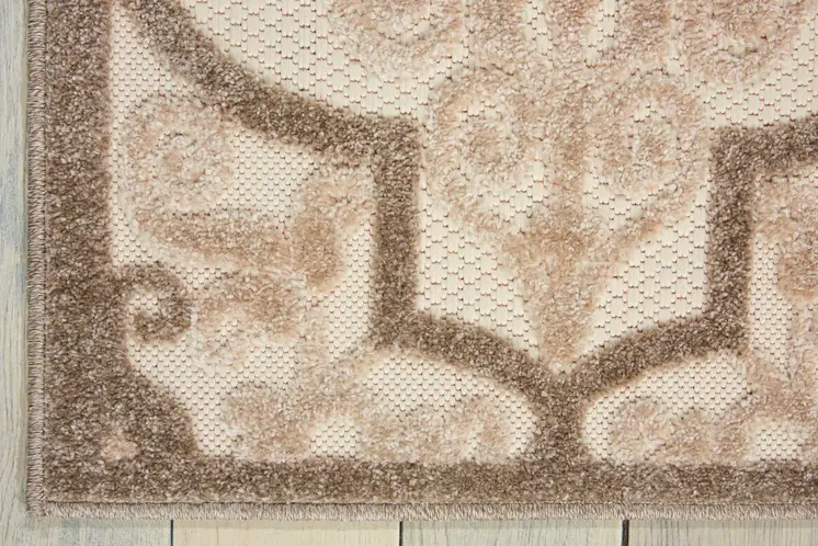 10' X 13' Cream Indoor Outdoor Area Rug