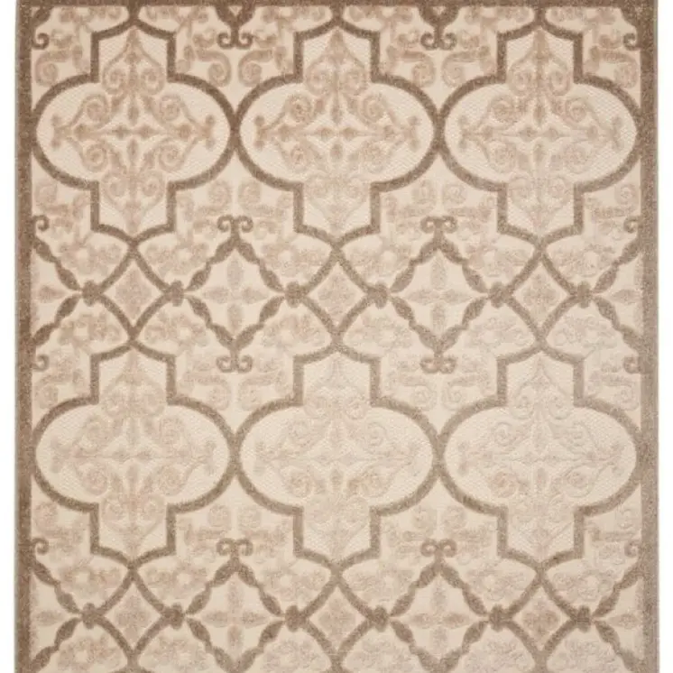 10' X 13' Cream Indoor Outdoor Area Rug
