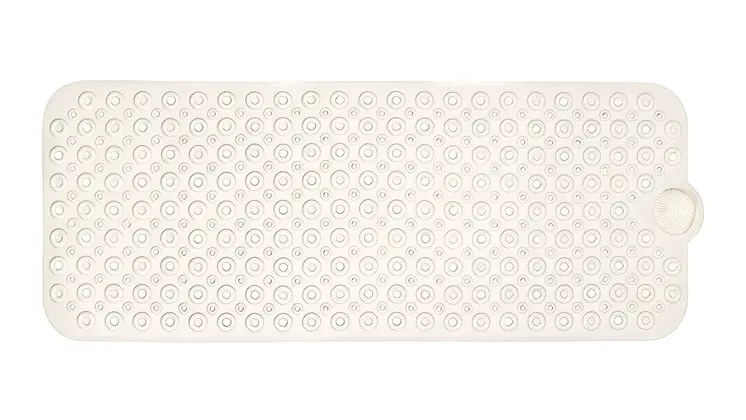 40" Beige Latex Bubbles Non Slip Shower Mat