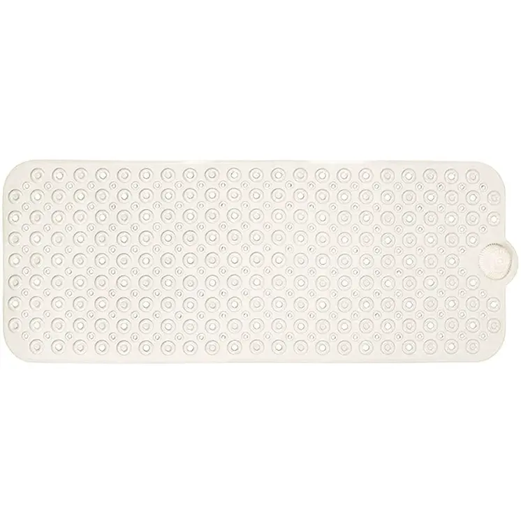 40" Beige Latex Bubbles Non Slip Shower Mat