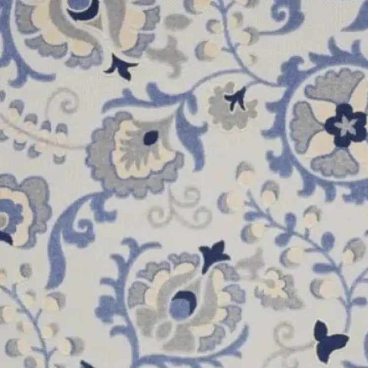 3' X 4' Blue And Gray Indoor Outdoor Area Rug