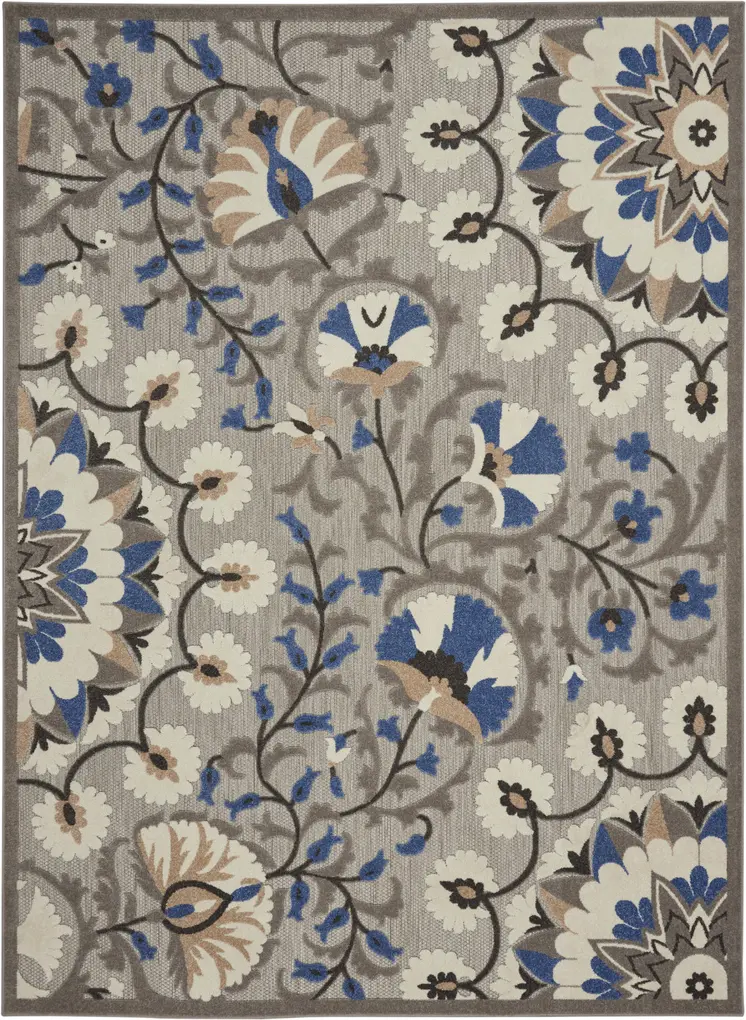 10' X 13' Gray Indoor Outdoor Area Rug