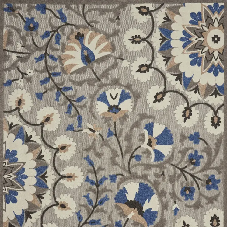 10' X 13' Gray Indoor Outdoor Area Rug