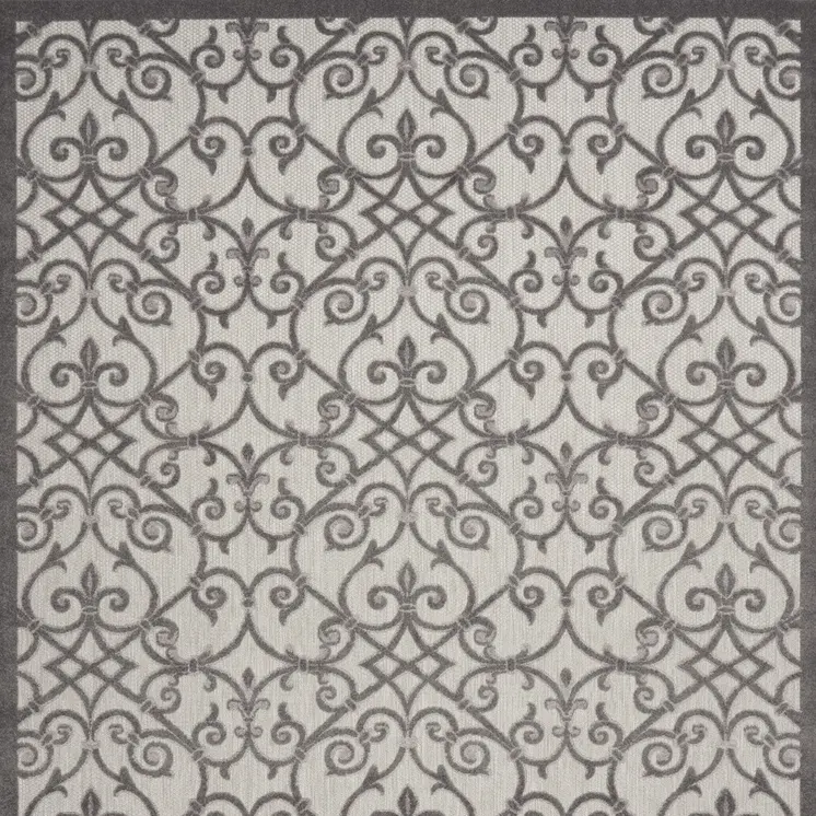 10' X 13' Gray Indoor Outdoor Area Rug