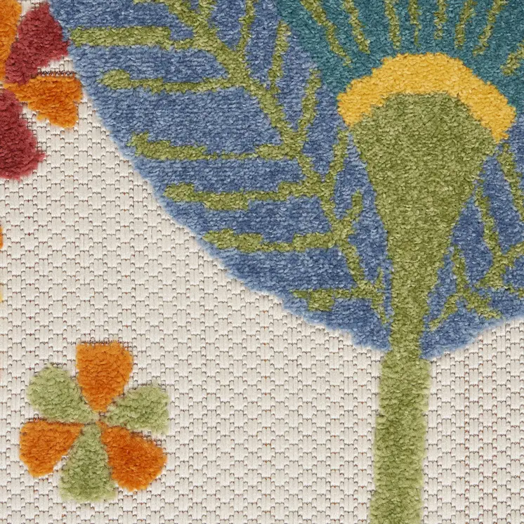 12' X 15' Blue And Yellow Indoor Outdoor Area Rug