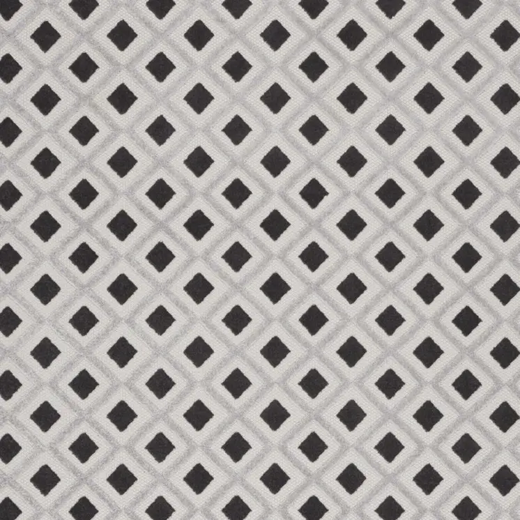 9' X 12' Black And White Indoor Outdoor Area Rug