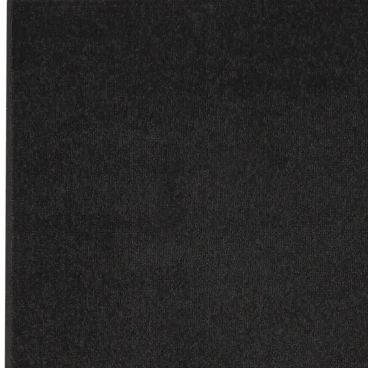6' Black Indoor Outdoor Runner Rug