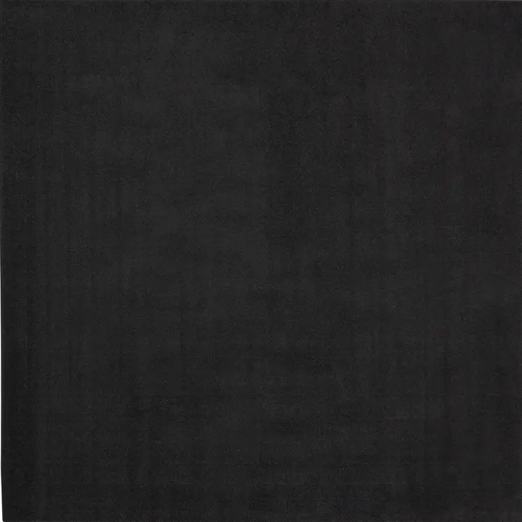 7' Black Square Indoor Outdoor Area Rug