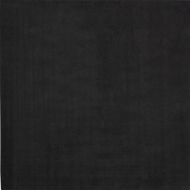 7' Black Square Indoor Outdoor Area Rug