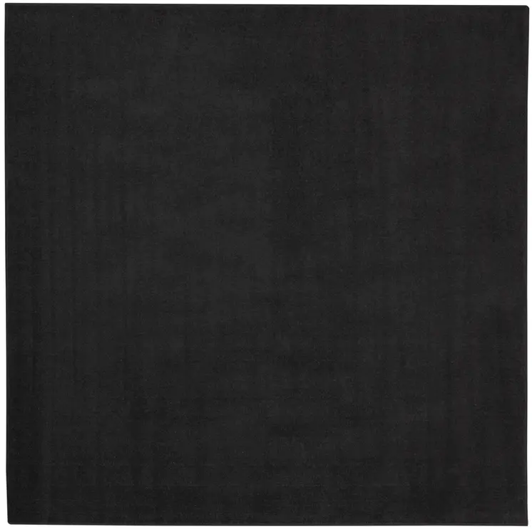 7' Black Square Indoor Outdoor Area Rug