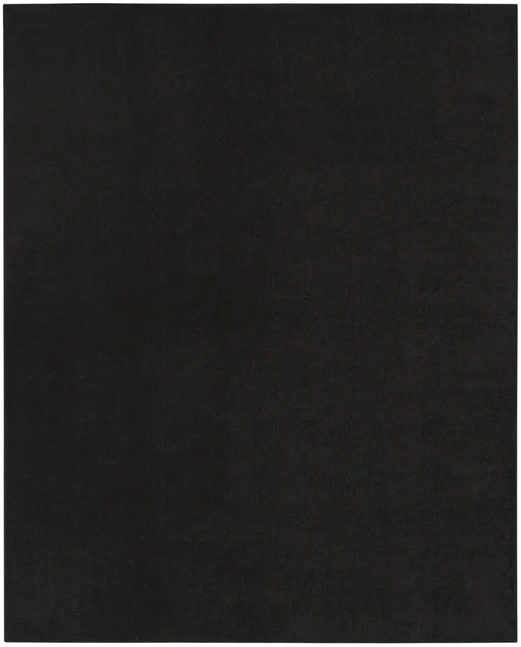 9' X 12' Black Stain Resistant Indoor Outdoor Area Rug