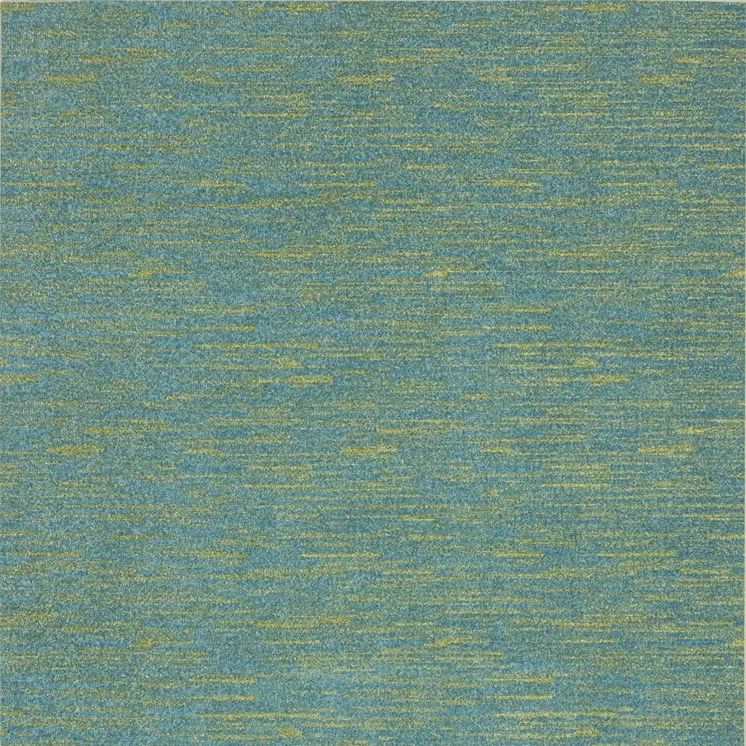 4' X 6' Blue And Green Indoor Outdoor Area Rug