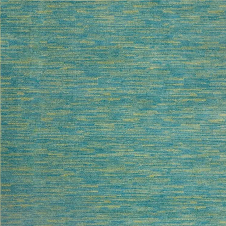 9' Blue And Green Indoor Outdoor Area Rug