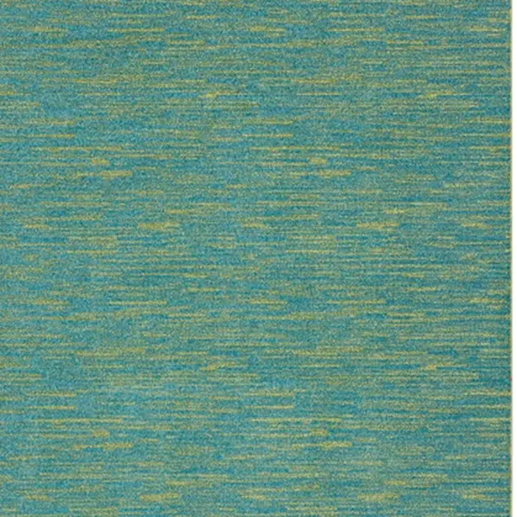 9' X 12' Blue And Green Indoor Outdoor Area Rug