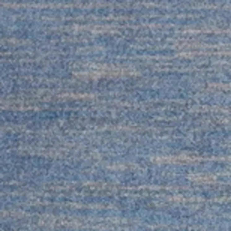 6' Blue And Gray Indoor Outdoor Runner Rug