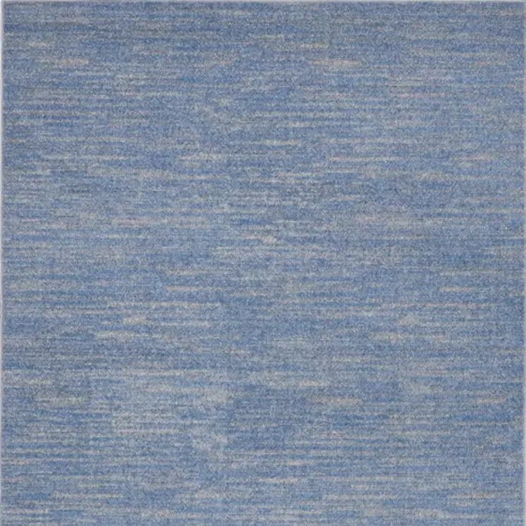 4' X 6' Blue And Gray Indoor Outdoor Area Rug
