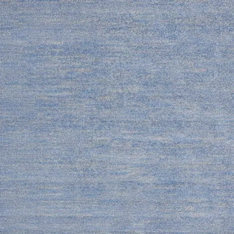 7' Blue And Gray Square Indoor Outdoor Area Rug
