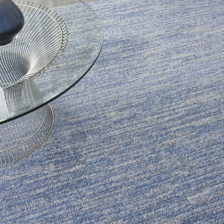 9' Blue And Gray Indoor Outdoor Area Rug