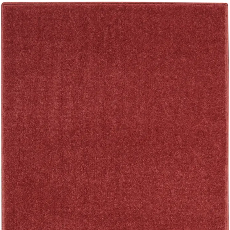 2' X 10' Brick Red Non Skid Indoor Outdoor Runner Rug
