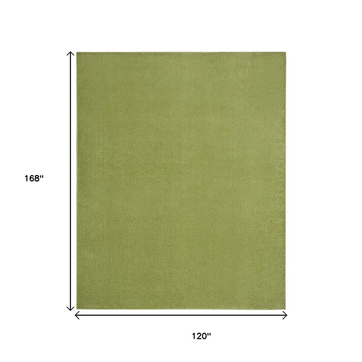 10' X 14' Green Indoor Outdoor Area Rug