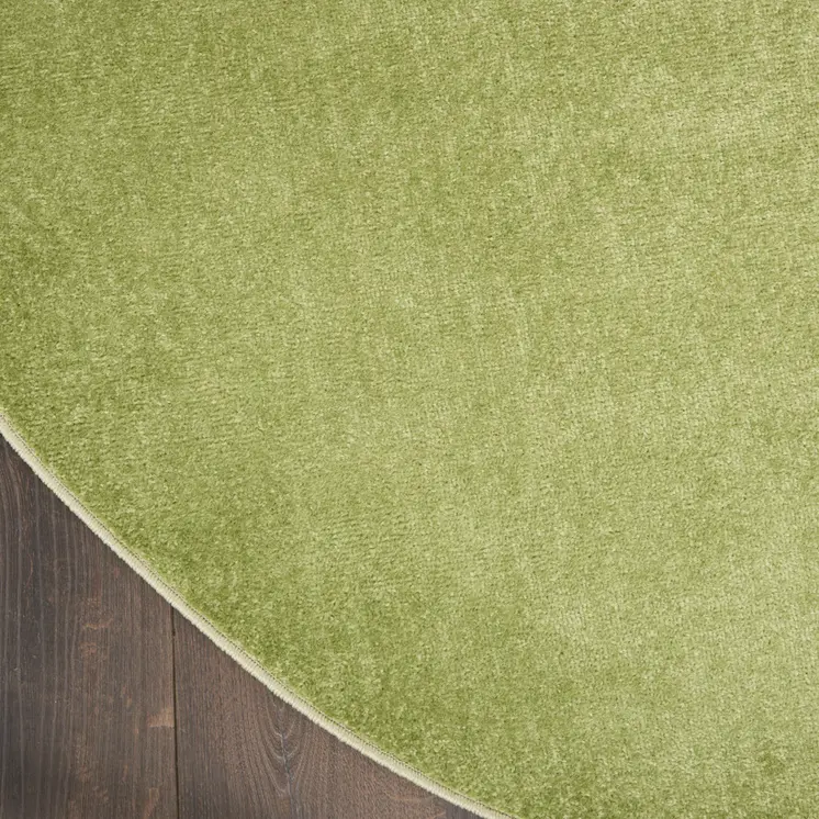 8' X 8' Green Round Indoor Outdoor Area Rug
