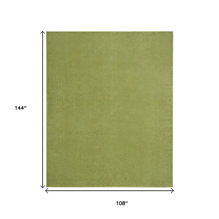 9' X 12' Green Indoor Outdoor Area Rug