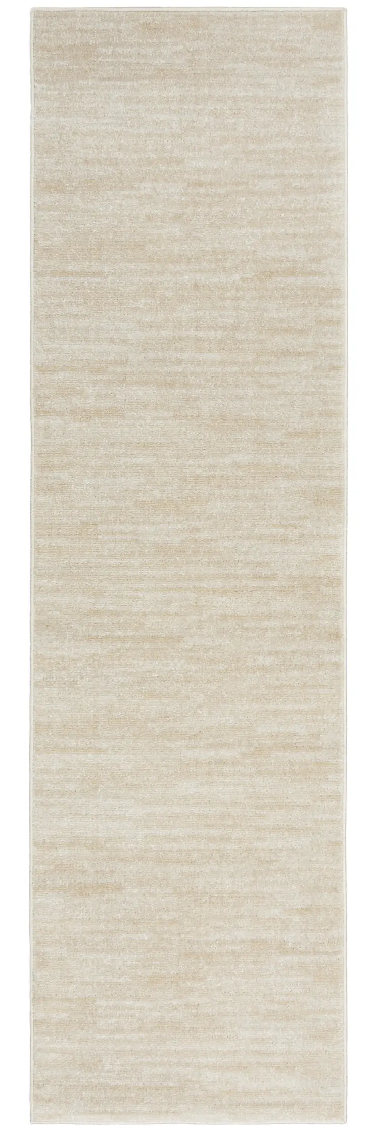 2' X 10' Ivory And Beige Non Skid Indoor Outdoor Runner Rug