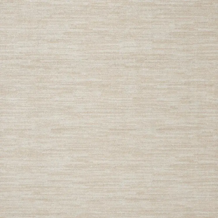 7' Beige And Ivory Square Indoor Outdoor Area Rug