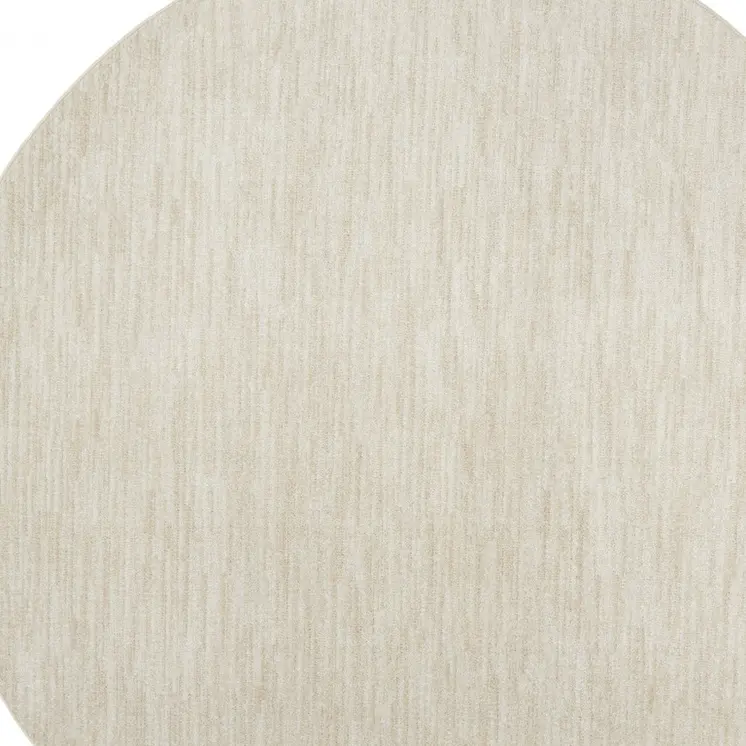 8' X 8' Beige And Ivory Round Indoor Outdoor Area Rug