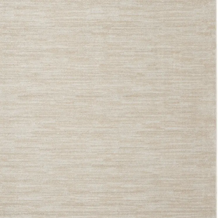 9' Beige And Ivory Square Indoor Outdoor Area Rug