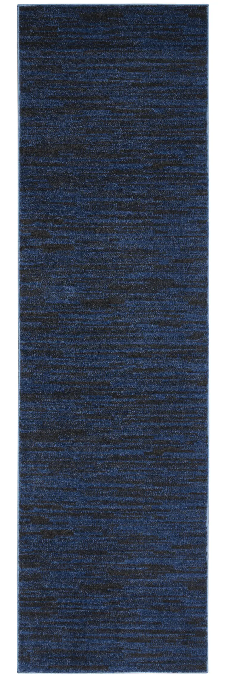 8' Midnight Blue Indoor Outdoor Runner Rug