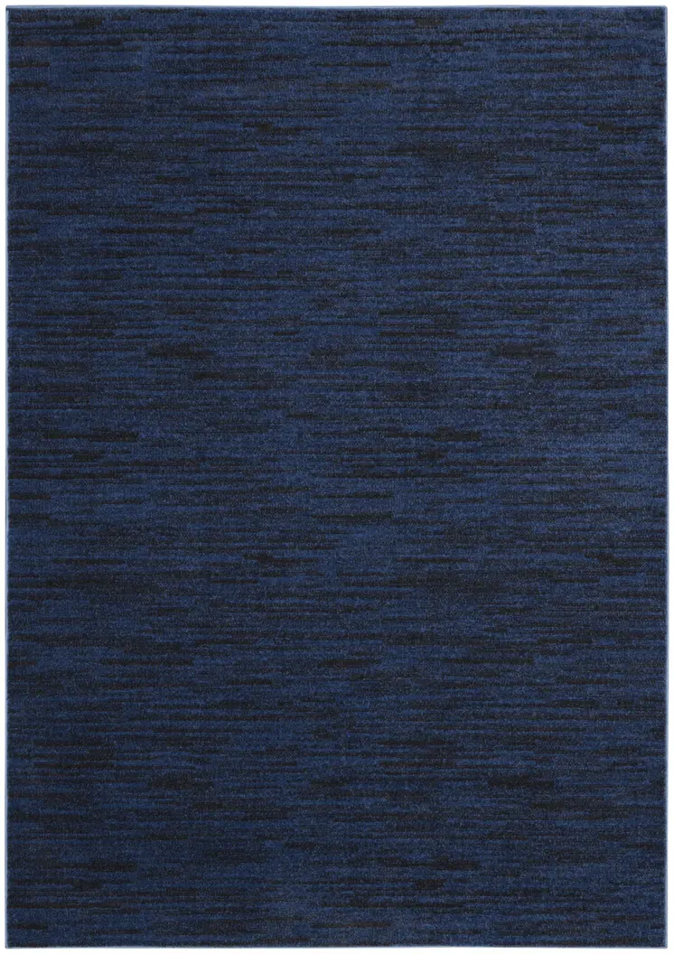 5' X 7' Midnight Blue Stain Resistant Indoor Outdoor Area Rug