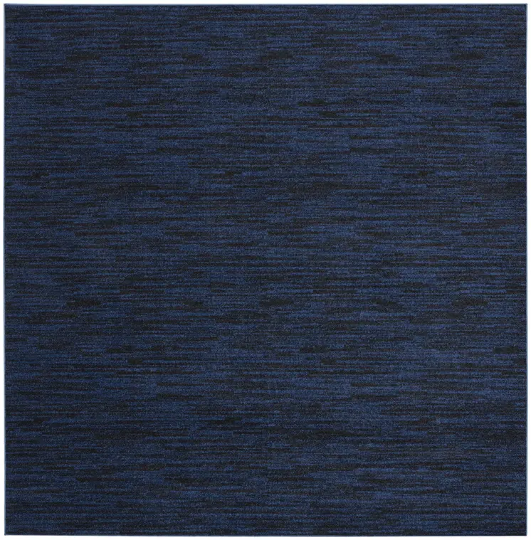 7' Midnight Blue Square Indoor Outdoor Area Rug