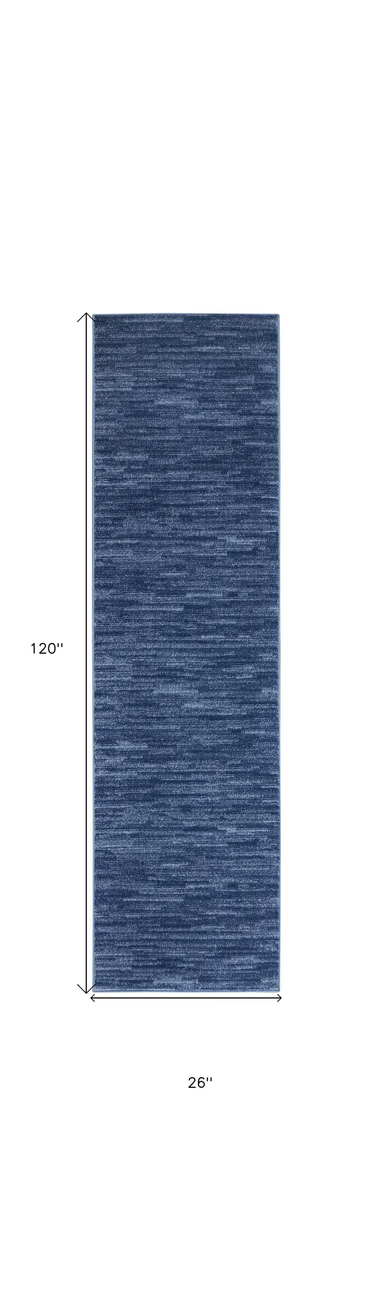 10' Blue Indoor Outdoor Runner Rug
