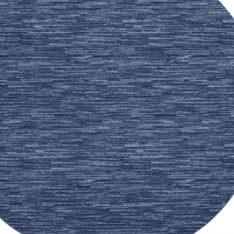 8' X 8' Blue Round Indoor Outdoor Area Rug