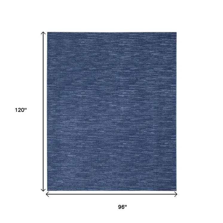 8' X 10' Blue Indoor Outdoor Area Rug