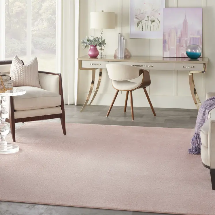 7' X 10' Pink Indoor Outdoor Area Rug