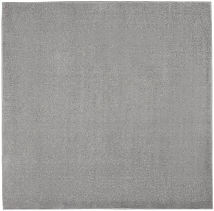 7' Gray Square Indoor Outdoor Area Rug