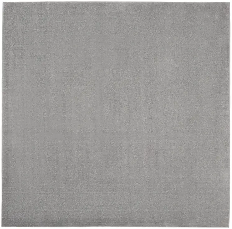 7' Gray Square Indoor Outdoor Area Rug