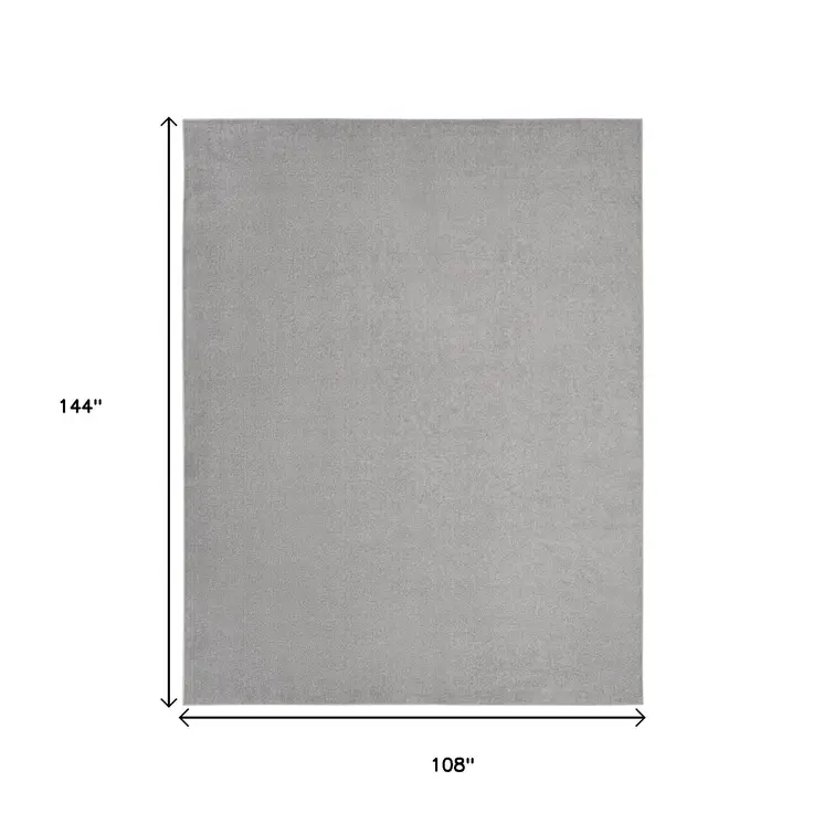 9' X 12' Gray Indoor Outdoor Area Rug