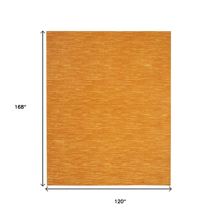 10' X 14' Orange Indoor Outdoor Area Rug