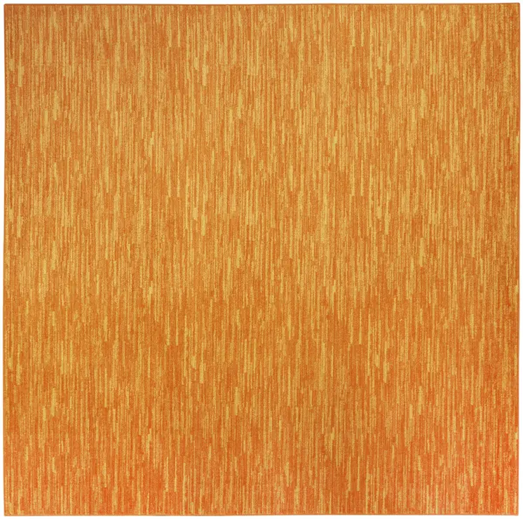 7' Orange Square Indoor Outdoor Area Rug