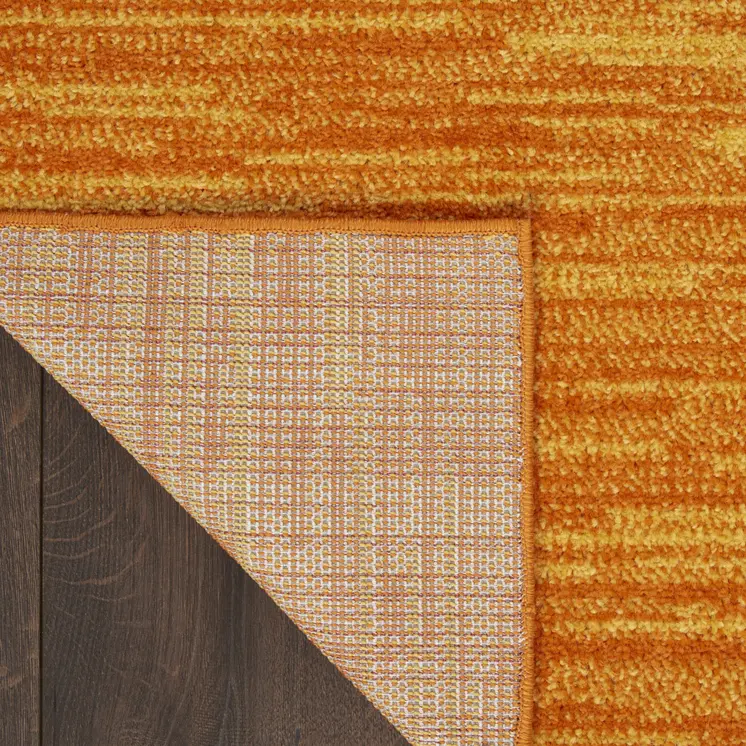 8' X 10' Orange Indoor Outdoor Area Rug